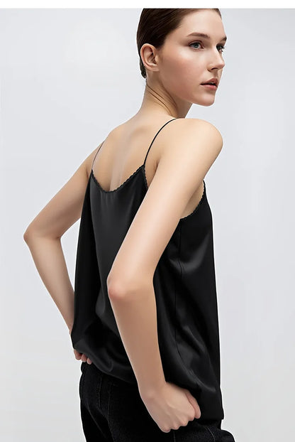 Women's Camisole Top 2026 Summer U-Neck Sleeveless Luxury High-quality Satin Vest For Women Strap Layer Tank Tops 12622085
