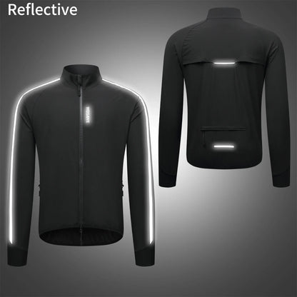 Men's Cycling Windbreaker Ultralight Reflective Windproof Jacket Men MTB Road Bike Wind Coat Long Sleeve Bicycle Clothing