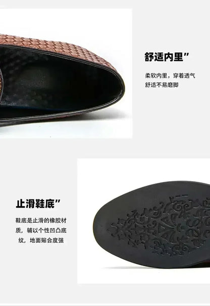 Men Loafers Shoes Brown Black Pu Breathable Double Buckle Monk Shoes Mocassins Cuir Pour Hommes  Men Shoes