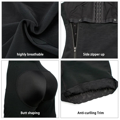 Full Body Corset Bodysuit Carving Shaper Tights Postpartum Girdles Fajas Colombian Sheath Butt Push Up Women Modeling Shapewear