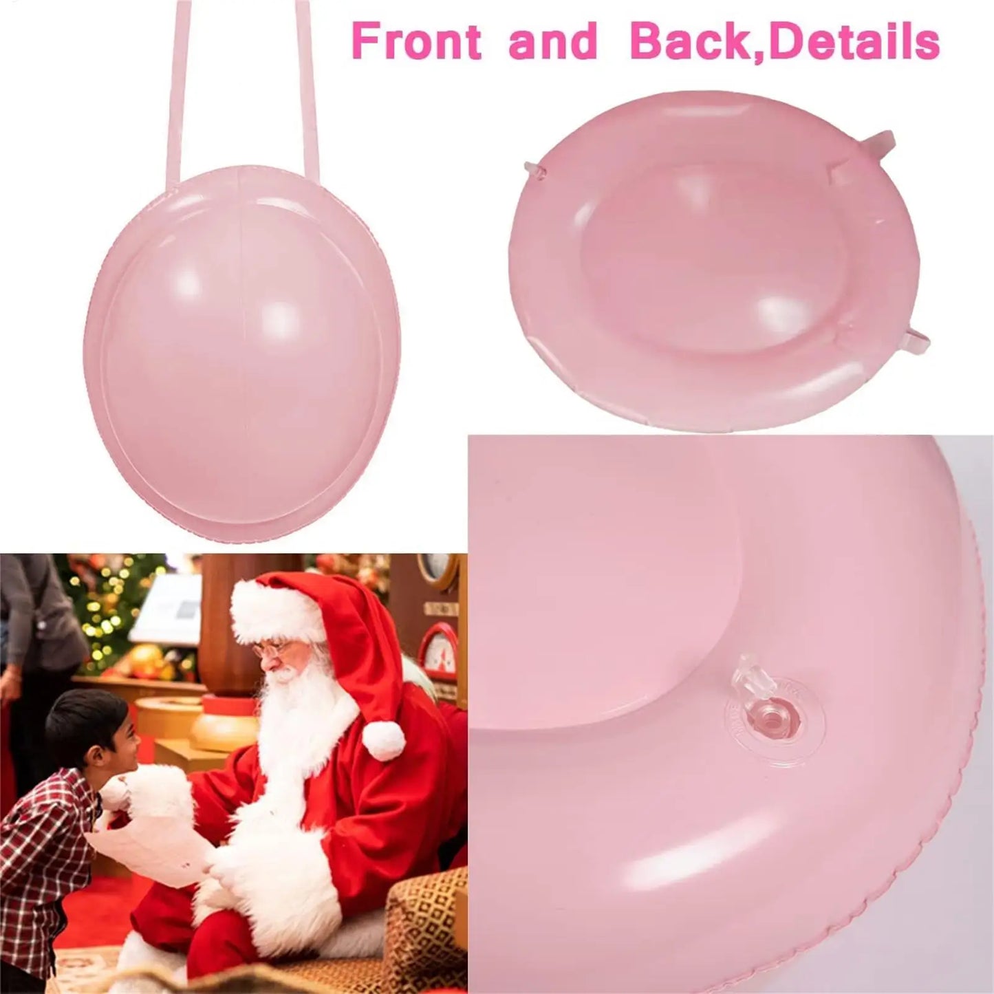 Inflatable Pregnant Belly Fake Beer Belly Christmas Santa Claus Belly for Halloween Cosplay Dress Stage Show Role-playing Props