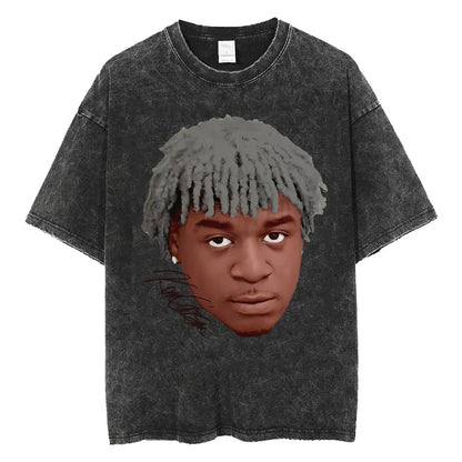Retro Washed Playboi Carti I AM MUSIC Logo T Shirt Opium Ken Carson Narcissist Tour Antagonist Rap T-shirts Men's Oversized Tees