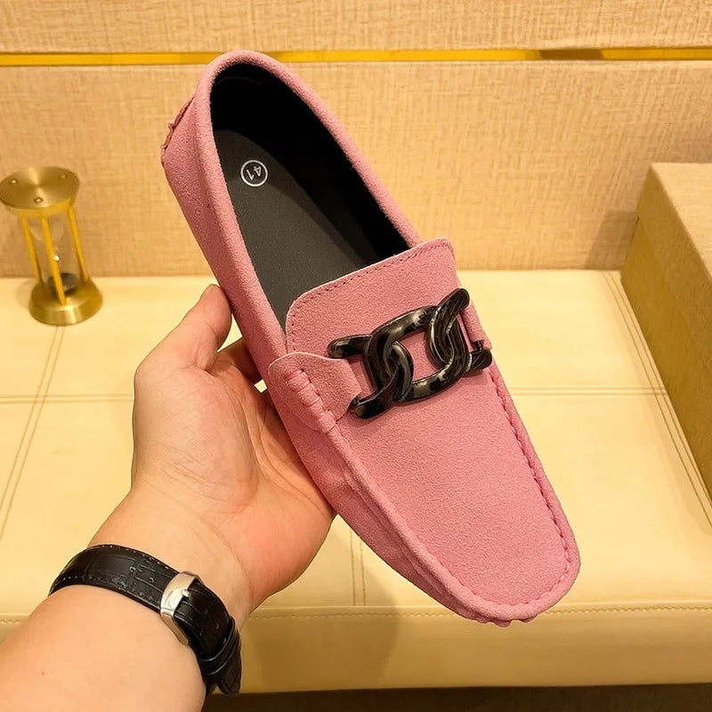 Loafers Men Big Size 48 Soft Driving Moccasins High Quality Flats Suede Leather Shoes Men Slip-on Luxury Loafers for Men