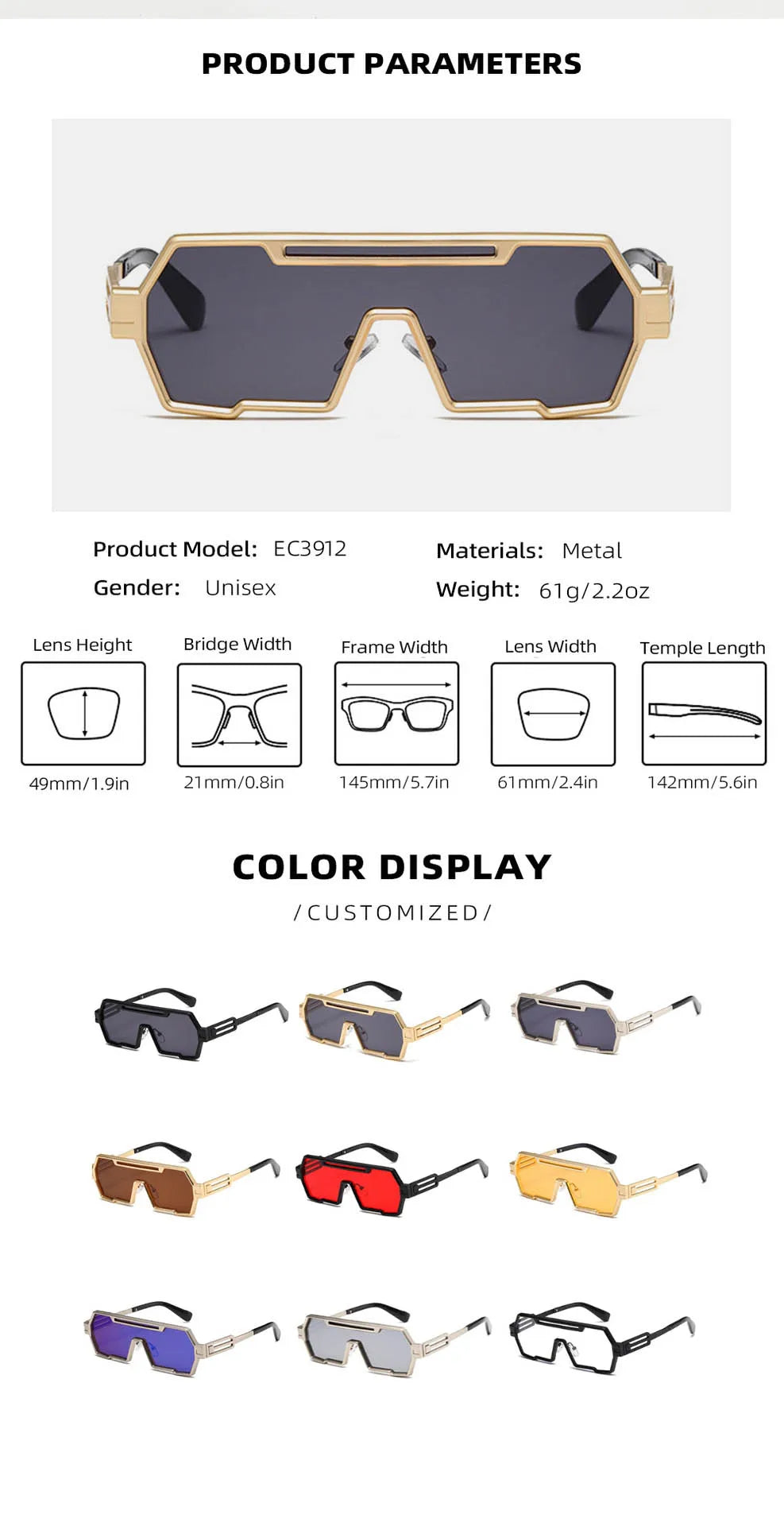 Steampunk Sunglasses For Men Vintage Designer Punk Fashion Glasses Retro One-Pieces Gafas De Sol Hombre Lunette De Soleil Homme