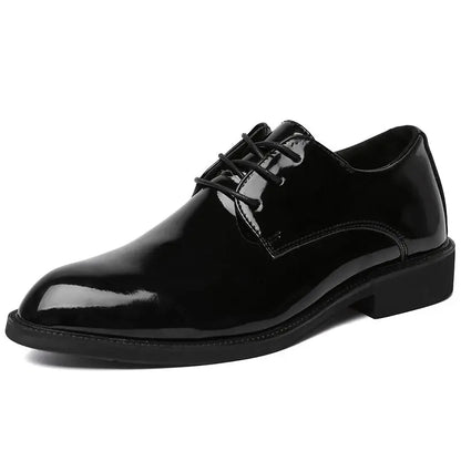 Autumn Winter Bright Upper Business Patent Leather Dress Shoes Man 2025 Trend Elegant Social Shoe for Men and Classic Party 39