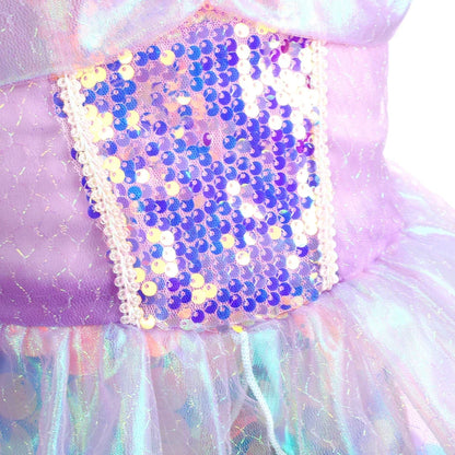Mermaid Dress for Girl Charm Princess Cosplay Sequin Bling Costume for Kids Girl Fish Beauty Birthday Party Halloween Clothing