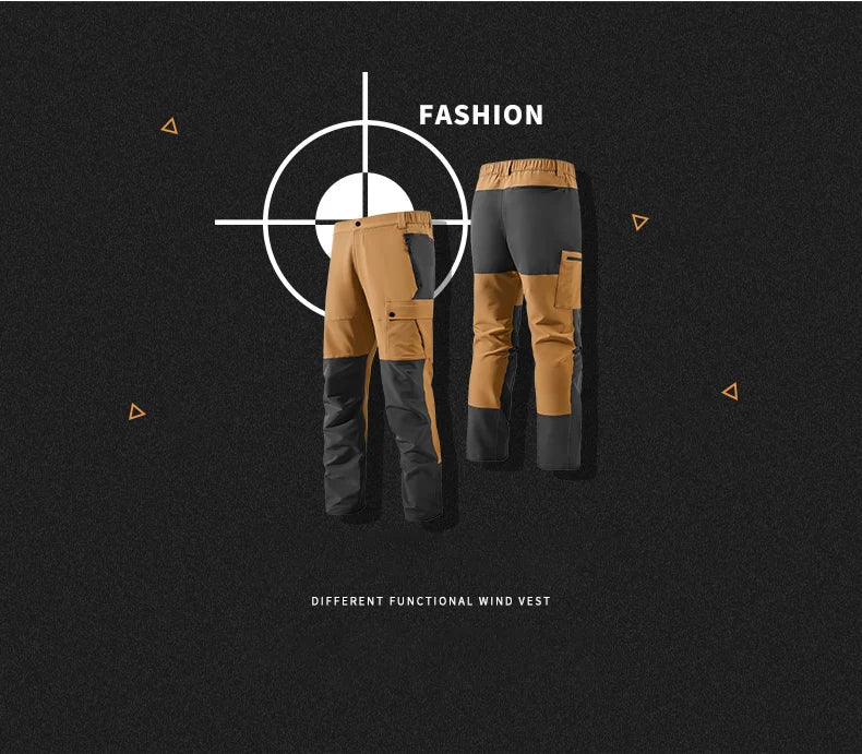 Autumn Hiking Pants Quick Dry Outdoor Charge Pant Men Patchwork Windproof Camping Trekking Trousers  Elasticity Hunting Pant