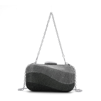 Colorful Rainbow Colors Diamond Evening Purse Wedding Party Crystal Clutch Wallet Bag Banquet Gala Dinner Female Handbag