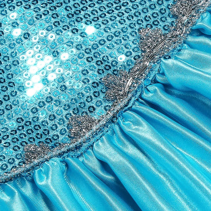 Girls Elsa Princess Dress for Long Sleeve Kids Birthday Cosplay Frozen Costume Fancy 2025 Carnival Dress Up Party Costume