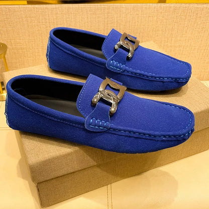 Loafers Men Big Size 48 Soft Driving Moccasins High Quality Flats Suede Leather Shoes Men Slip-on Luxury Loafers for Men