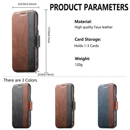 Faux Leather Wireless Charging Card Holder Stand Wallet Magnetic Flip Cover Phone Case For iPhone 16 Pro Max 15 Plus 14