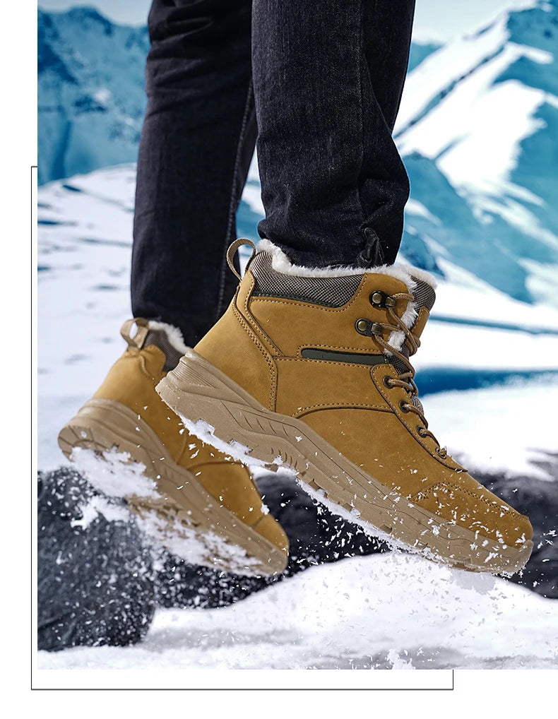snow boots men winter boots keep warm plush boots hiking boots men casual shoes men mountain snow boots
