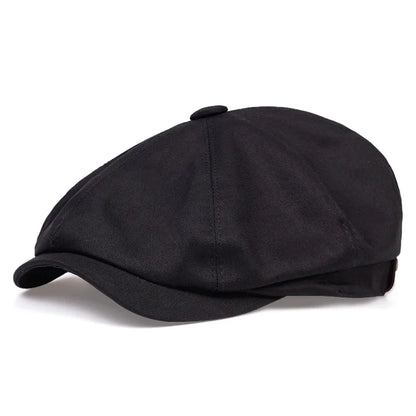 Mens Retro Newsboy Caps Stitching Berets Cap Autumn Winter Vintage Painter Octagonal Hats Gorras