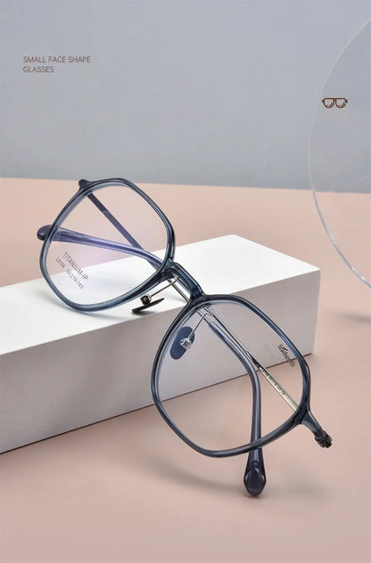 Geometric Personalized Polygonal Men's and Women's Simple Frames Blue Light Reading Glasses Customizable Prescription