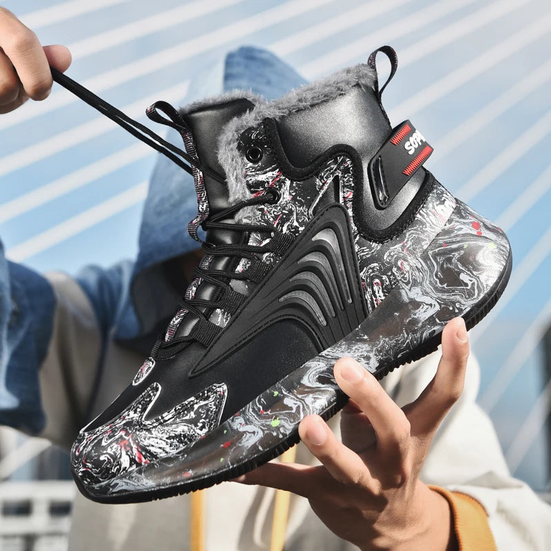 men boots 2024 New Winter Slippers Warm Men Shoes Waterproof Non-Slip Plush Sneakers Male tenis shoes Boots Men Sneakers Winter