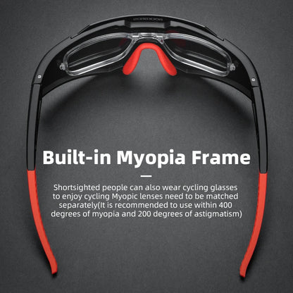 Photochromic Cycling Glasses Polarized Adjustable Nose Support Myopia Frame Sports Sunglasses Men Women Eyewear Goggle