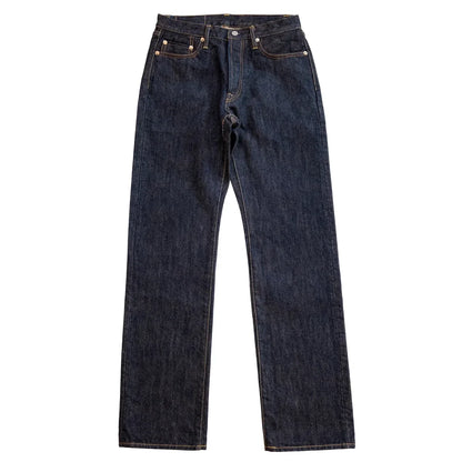 21oz Selvedge Denim Straight Cut Jeans Indigo Rugged Style Men Pants