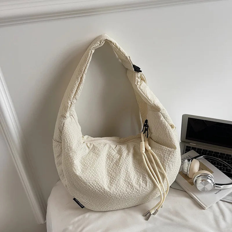 New Comfortable and Versatile Texture Hobo Bags Women Crossbody Bags Large Capacity Lightweight Casual Storage Bags Fashionable
