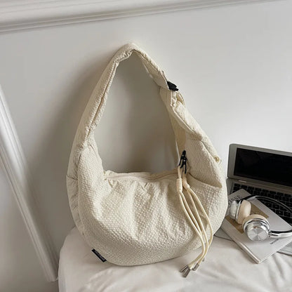New Comfortable and Versatile Texture Hobo Bags Women Crossbody Bags Large Capacity Lightweight Casual Storage Bags Fashionable