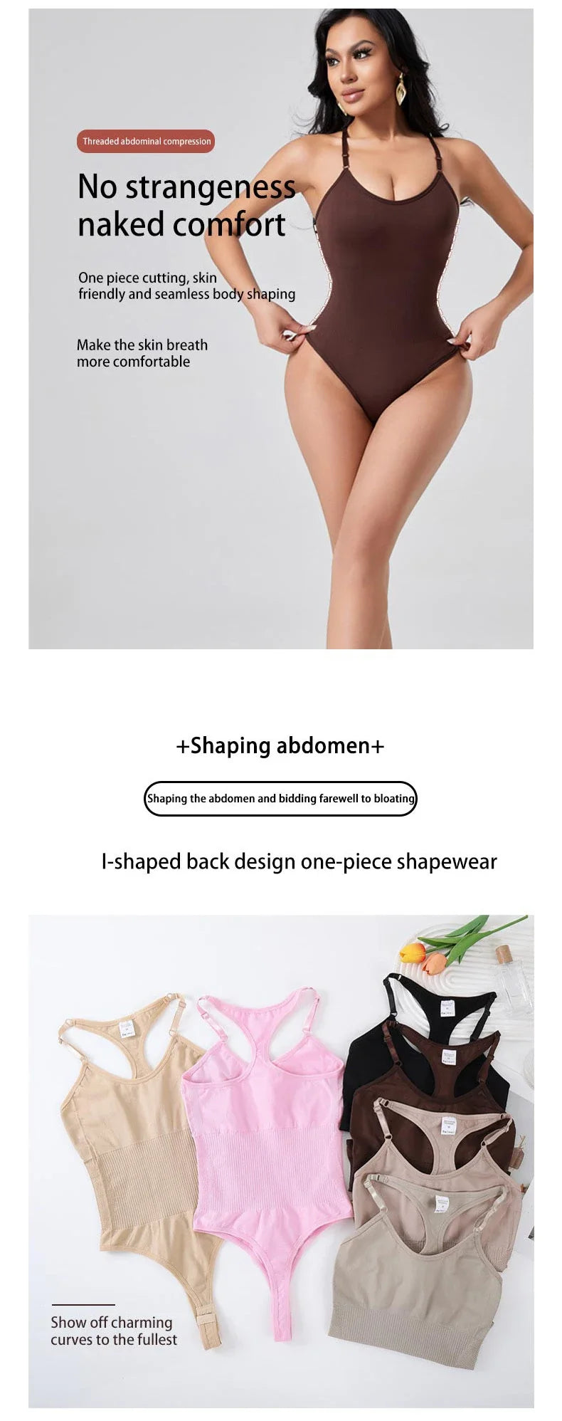 Seamless Shapewear Bodysuit Women Fajas Colombianas Full Body Shaper Thong Soft Tummy Control Butt Lifter Slimming Underwear