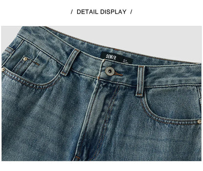 Semir Jeans Women Vintage Long Trousers 2025 New Spring Wide-leg Trousers Comfortable Soft Versatile Trousers