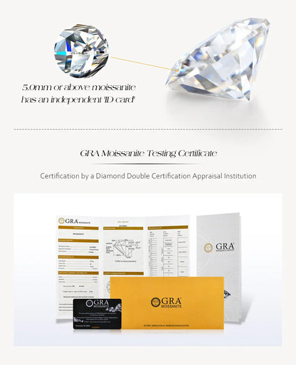 Round Cut 0.5CT Moissanite Stud Earrings 925 Sterling Silver 18K Gold Plated ForWomen Girl Sparkling Engagement Jewelry