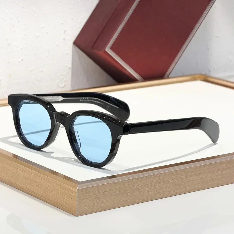 1948 Luxury Classical Sunglasses Men Thick Acetate Oval Brand Design Fashion Street High Quality UV400 Optical Glasses With Case