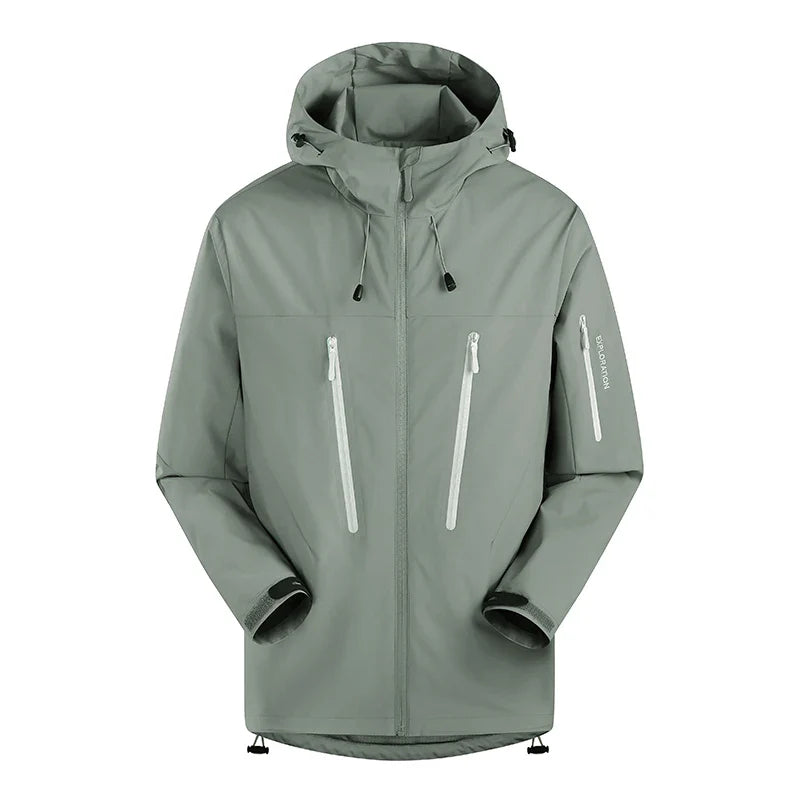 Spring New Men's Mountaineering Jacket Windproof and Waterproof Fabric Fashion Hip Hop Design Casual Oversize Outdoors Coat
