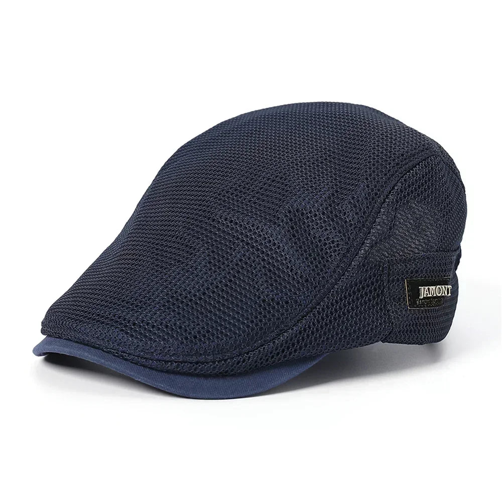 Summer Mens Hats Breathable Mesh Newsboy Caps Outdoor Baker Boy Boinas Cabbie Hat Fashion Driving Flat Cap For Women