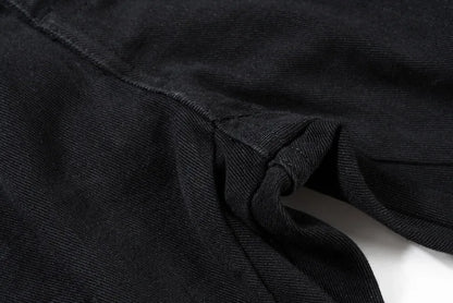 2023 Brand New Classic Rick Denim Folding Zipper Slim Fit Straight PANT Jeans Cotton Denim Pants Comfort Casual Jeans M-XXL #717