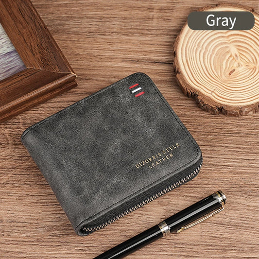 Portefeuille court vintage homme Dominator Dark Skull, porte-monnaie zippé, décontracté, avec boucle et chaîne de taille, sac d'argent pour étudiant, cadeau