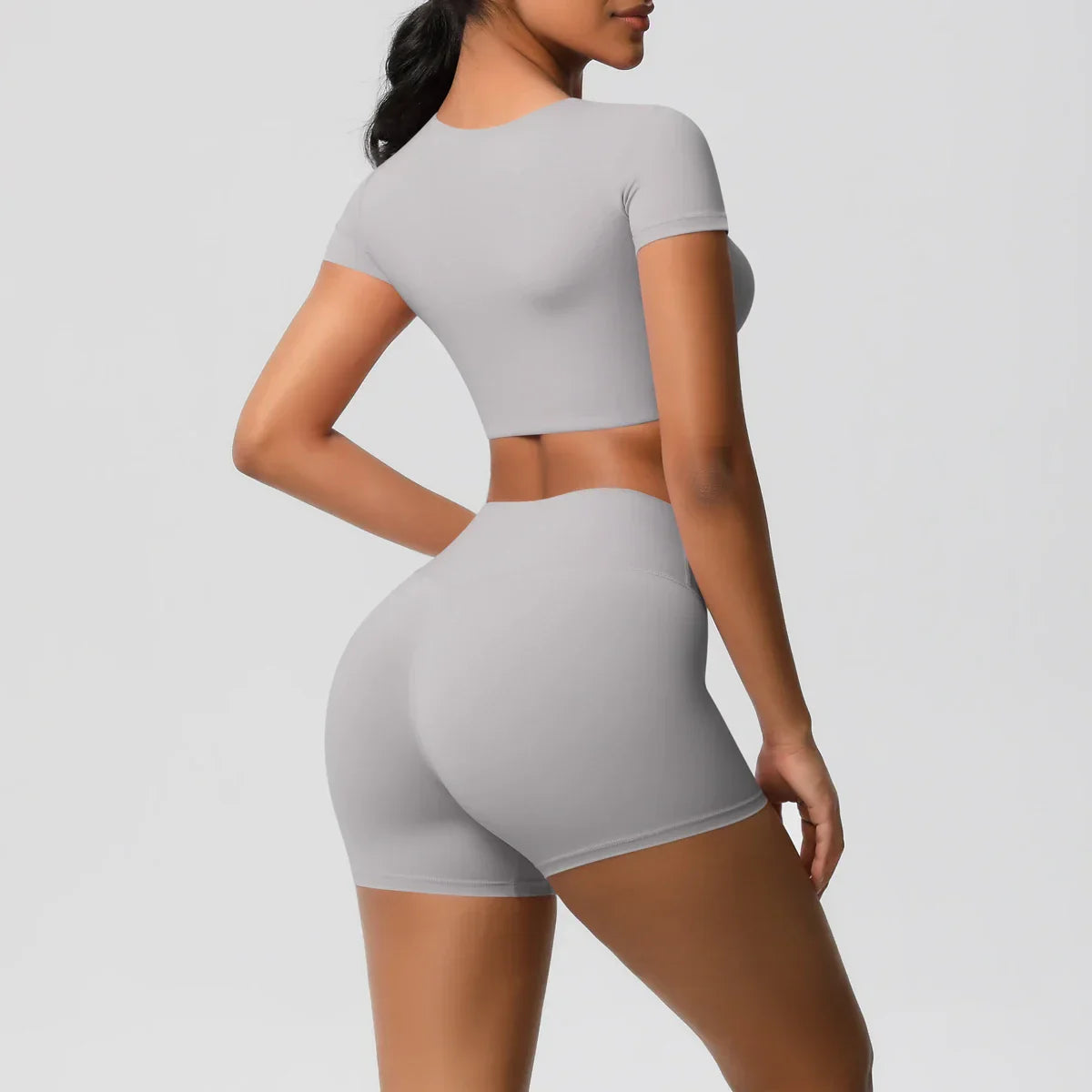 Workout Sportswear 2Pcs Piece Female Women Active Wear Sports Tank Top Women Gym Workout Leggins Booty Bum Leggins