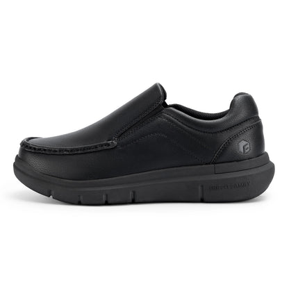 Men's Shoes Wide Width Leather Slip-On Casual Shoes Lightweight For Swollen Feet with Arch Support Pain Relief