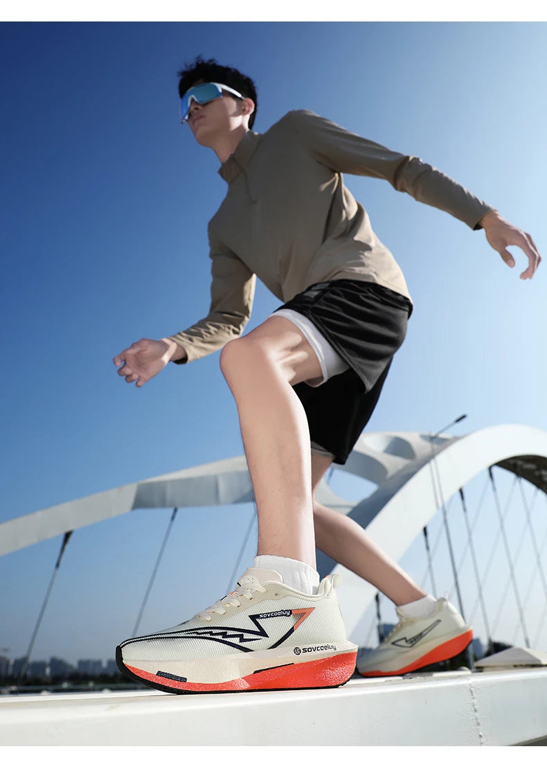 Running Shoes Carbon Board Profession Marathon Men Sports Breathable Lightweight Women's Comfortable Athletic Nonskid Sneakers