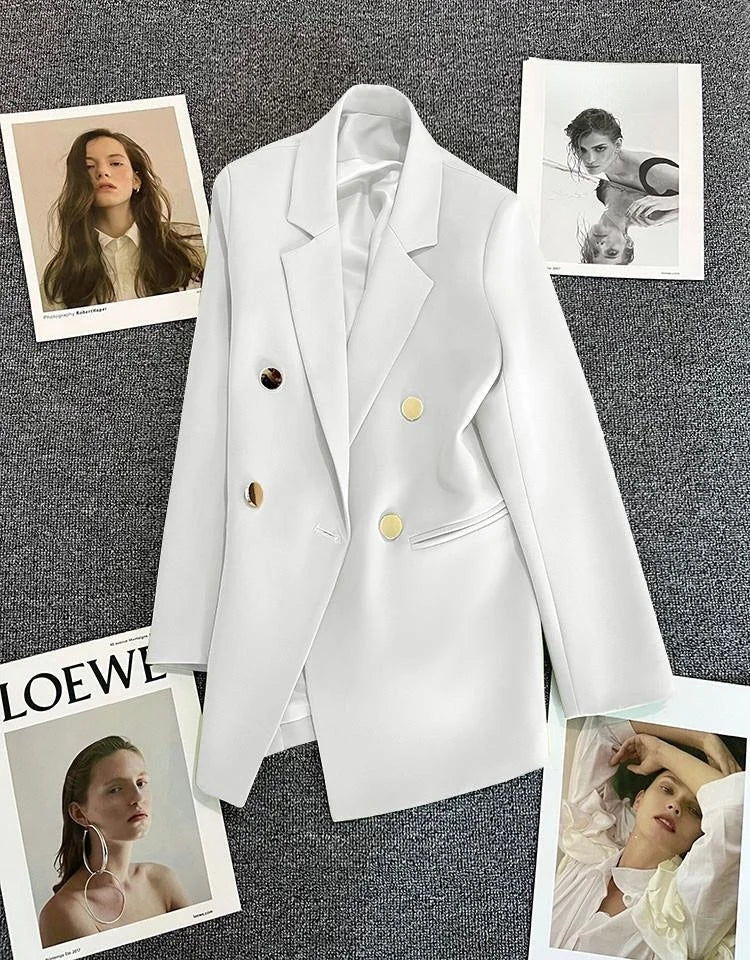 Women's Casual  Jaet Coat 22 Colors Small Suit Outerwear Long Sve Commute Sle Pure Color Spring Season