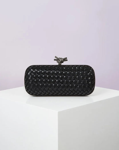 Hand Woven Clutch Purse Luxury For Women 2025 New High Grade Party Wedding Prom Mixed Colors Evening Bag Elegant Trend Chain Bag