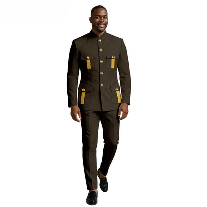 New Men's Suit 2-piece Business Formal Blazer Double-breasted Design Groom Tuxedo for Wedding XS-6XL Outfit