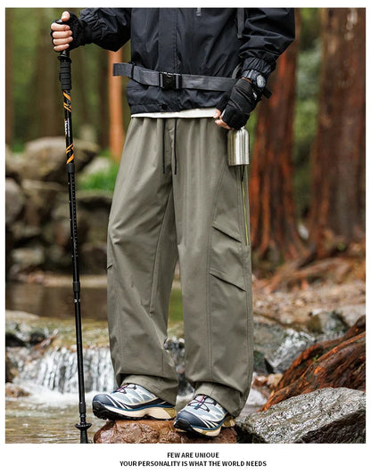 Outdoor Hiking Pants Male Waterproof Windproof Climbing Paratrooper Trousers Autumn Wear-Resistant Camping Cycling Cargo Pants