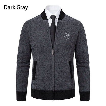 Vintage Men Knitted Sweaters Cadigan Men's Casual Fashion Button Up Cardigans Jackets Autumn Winter Jumper Coat