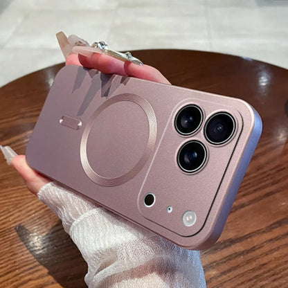 Luxury Matte Magnetic Phone Case For iPhone 17 13 16 Pro Max 15 14 Plus 16E 17 Air For Magsafe Charge Lens Protector Cover