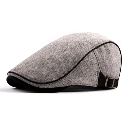 Men's Women's Beret Herringbone Flat Ivy Newsboy Hat Wool Blend Gatsby Cabbie Adjustable Cap