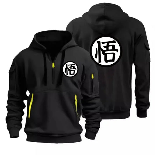 Anime cartoon Wukong printed fashionable hoodie, daily comfortable pullover, casual versatile sports shirt