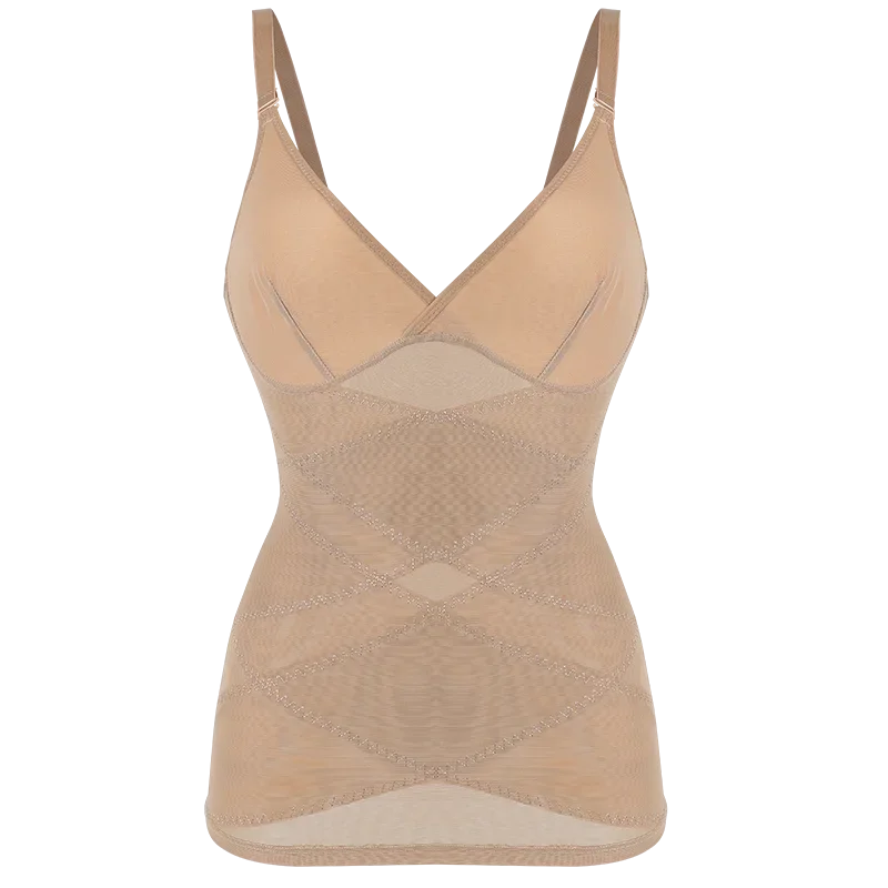 Women Built in bra Shapewear Camisole Tummy Control Body Shaper Slimming Underwear Compression Corset Bustier Tank Tops
