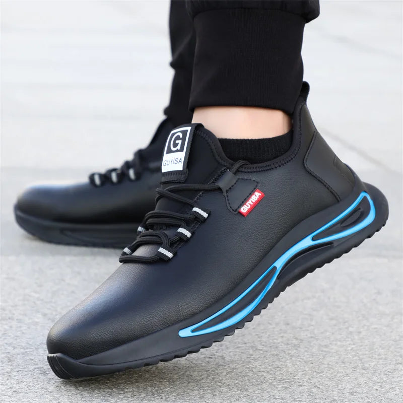 6KV Insulation Safety Work Shoes For Men And Women Waterproof Black Leather Shoes Non-slip Kitchen Shoes Indestructible Boots