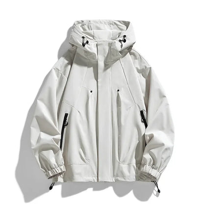 Softshell 8XL Men Jacket Hooded Windbreaker Trench Oversize 6XL 7XL Plus Size Waterproof Black Bomber Camping Loose Thin Coats