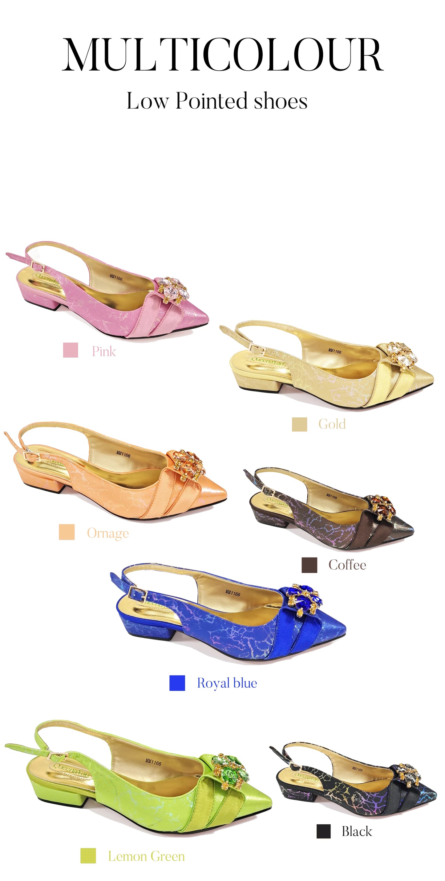 2025 New Summer Collection Stylish Italian Women’s Shoes and Bag Set Gold Colour Comfortable Low Heels With Rhinestone