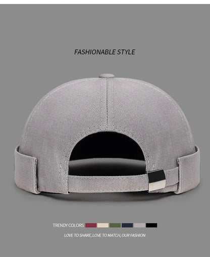 Brimless Hat for Men Women Cotton Classic Solid Color Beanie Beaded Hip Hop Hat for Outside Cycling Riding Activities