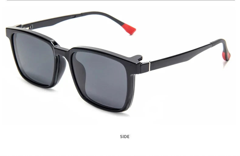 Gradient Men Flip Up Clip on Men Driving Polarized Oversized Optical Myopia Glasses Magnetic Eyeglasses For Women TJ2191