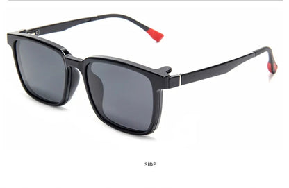 Gradient Men Flip Up Clip on Men Driving Polarized Oversized Optical Myopia Glasses Magnetic Eyeglasses For Women TJ2191