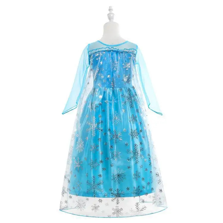 Elsa Dress for Girls 2-10 Yrs Birthday Role Anna Elsa Princess Dress for Kids Halloween Carnival Party Girls Costume